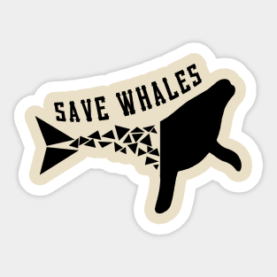 SAVE WHALES Sticker